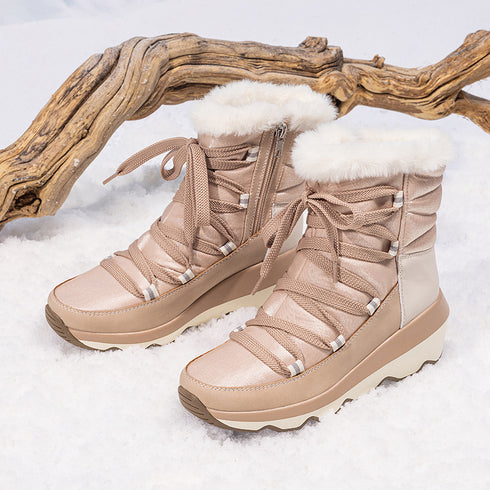 Mirella Damen Winter-Stiefeletten mit Schnürung & TPR-Sohle – wetterfest & bequem für kalte Tage | Shiraki
