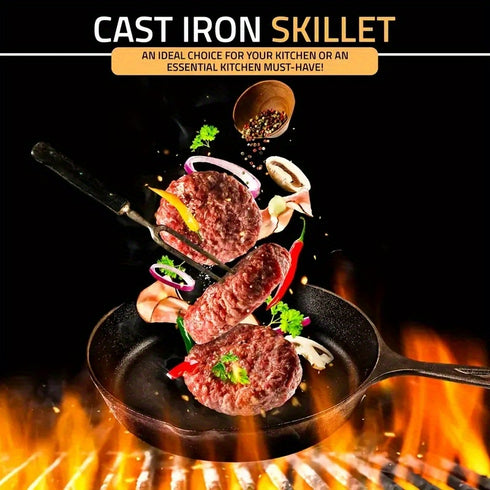 GussFeueri – 3er Set Gusseisenpfannen für Grill, Gas & Ofen | 17 cm, 21 cm, 26 cm | Für Steak, Rösti & mehr