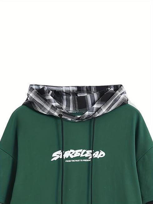 Ragnar Monogramm Hoodie Farbblockierender trendiger Pullover