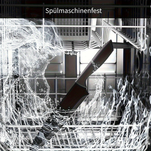 Messerblock-Set 13 Stück | BO-Oxidation Edelstahl | Selbstschärfer & Anti-Slip Griffe