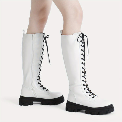 KNÖCHELHOHE STIEFEL FÜR FRAUEN | MODE-KAMPFSTIEFEL