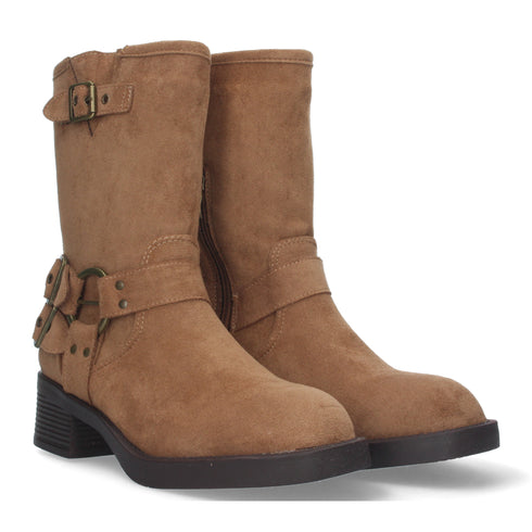 BEQUEME FLACHE DAMEN-STIEFELETTEN MIT REISSVERSCHLUSS