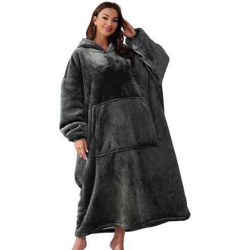 Tragbare übergroße Kapuzendecke mit Ärmeln und Kapuze | Wendbar und reißfest