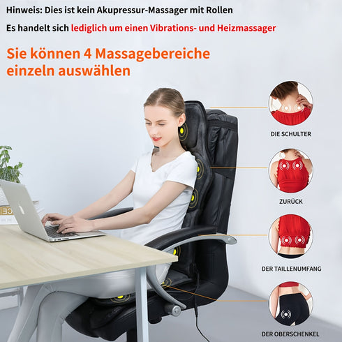 Massage-Sitzauflage mit Wärme | 9 Vibrationsmotoren Lendenwirbel-Traktion