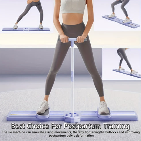 Fitomi 5‑in‑1 Trainingsboard mit Griffen & Gleitrollen – Multifunktionales Core-Trainer-Set für Bein-, Hüft- & Beckenboden-Workouts