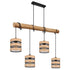 Freja Nordic Pendelleuchte – Holz-Gitter & Metall-Socke