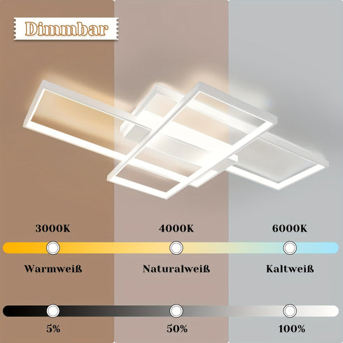LumiFlex LED-Deckenleuchte - Dimmbar, Farbwechsel, Fernbedienung