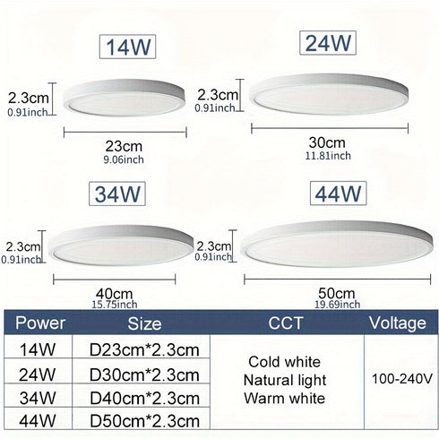3-in-1 LED Deckenleuchte 44 W dimmbar