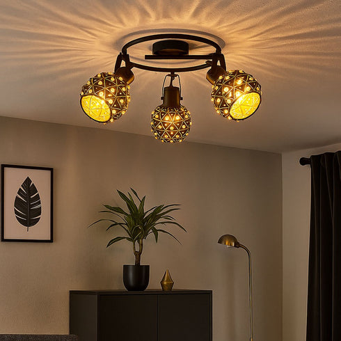Solvi LED Deckenleuchte 3-flammig E27 Spot | Verstellbar