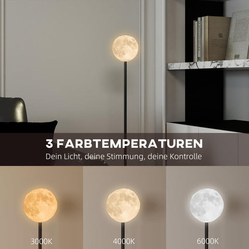Linnea LED Stehleuchte Mondform 3 Farbtemperaturen | Shiraki