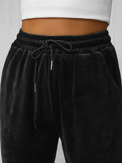 Warme Damen Winterhose mit Taschen | Elastische Lässige Thermohose