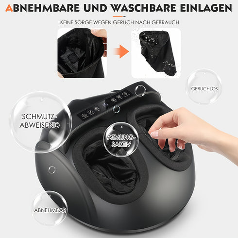 Shiatsu Fußmassagegerät mit Wärme & Luftkompression | 5 Modi
