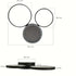 3-Ring LED Deckenleuchte 22 W Schwarz | Warmweiß für Kinderzimmer & Schlafzimmer