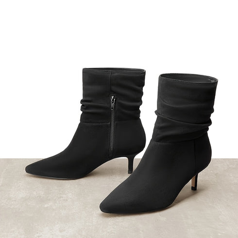 STIEFELETTEN MIT SPITZER ZEHENPARTIE FÜR DAMEN, MIT MITTELHOHEM SCHAFT