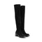 Damen Vegane Overknee Stiefel mit niedrigem Absatz rutschfester Sohle und Reißverschluss – Gepolstertes Futter für Winterkomfort