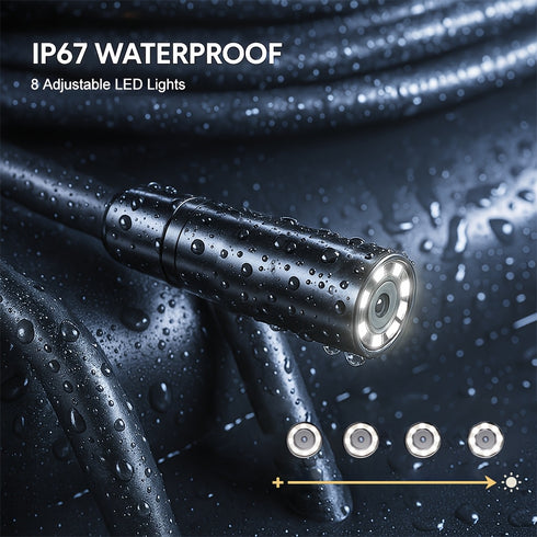 Endoskop Kamera 4.3″ mit Display, 8 mm Sonde, IP67 wasserdicht, USB & Akku – Sokuri