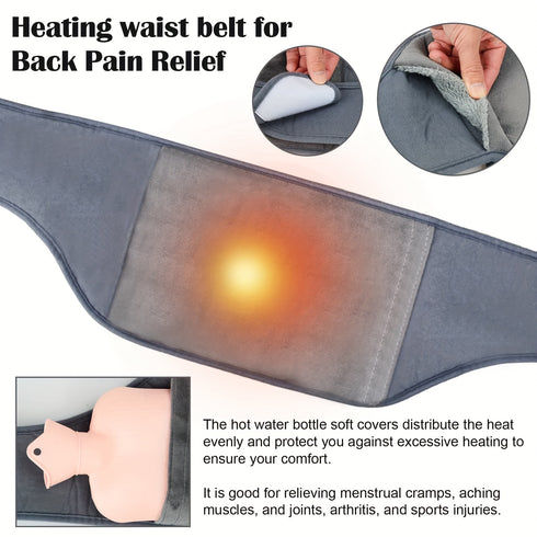 Wärmflasche mit Plüschbezug | Gummi-Heißwasserkissen