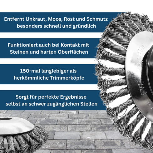 TerrasenClean : Der ultimative Unkrautschneider : Drahtbürste