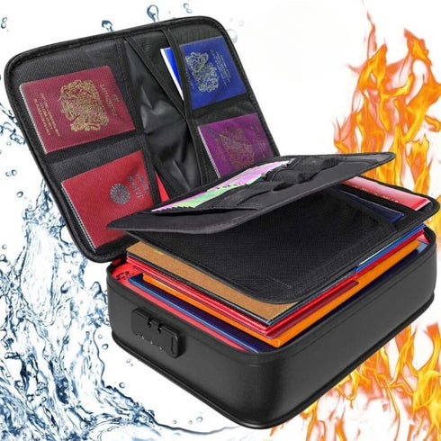 Feuerfeste Kagami Dokumententasche mit 3-stelligem Schloss