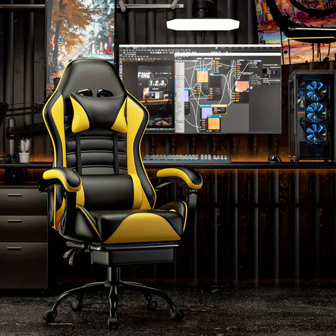 Luca Ergonomischer Gaming-Stuhl mit Fußstütze