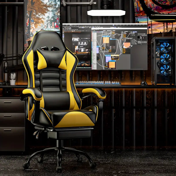 Luca Ergonomischer Gaming-Stuhl mit Fußstütze