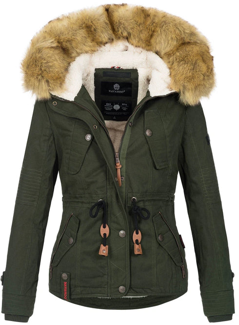 Lexa Damen Winterjacke mit Kapuze & Teddyfell