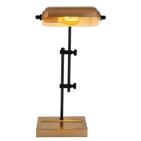Svea LED Tischleuchte Bankerlampe E27 Höhenverstellbar | Shiraki