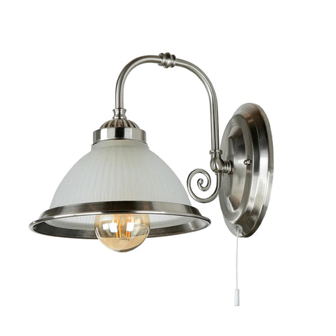 Sophie Wandleuchte E27 Silber Antik Jugendstil | Shiraki