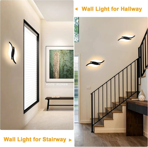 Noelia 2-teiliges LED-Wandlicht 12W Modernes Nachtlicht | Shiraki