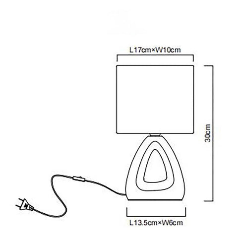 Sigrid Tischlampe Keramik Textil Nachtlicht | Shiraki