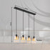 Linnea Luxus Pendelleuchte 4-flammig Glas & Metall | Shiraki
