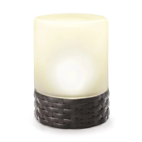 Aki LED Solar Tischleuchte Rattan | Shiraki