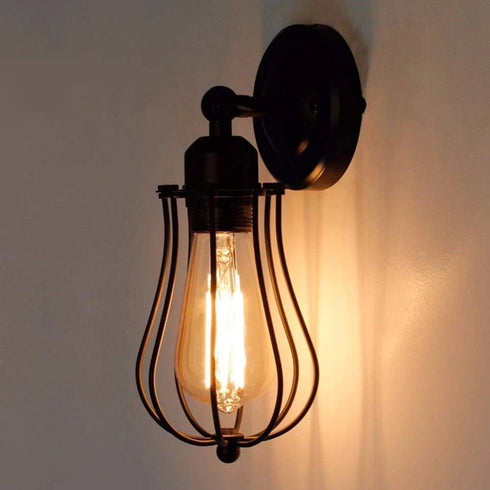 Bernadette Retro Vintage Wandleuchte E27 Industrie | Shiraki