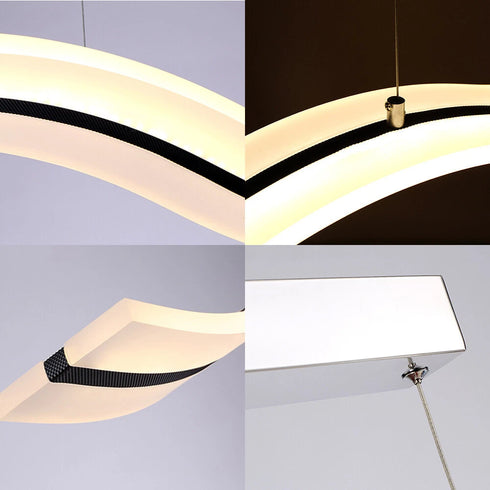 Aurora LED Pendelleuchte Acryl Rechteck