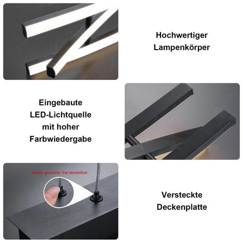 Nils LED Pendelleuchte Schwarz Acryl Metall Dimmbare Hängeleuchte Dimmbare