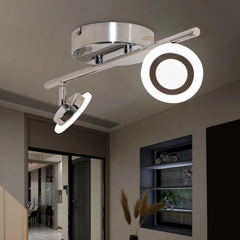 Lumi LED Deckenleuchte Chrom dimmbar RGB mit Fernbedienung | Shiraki