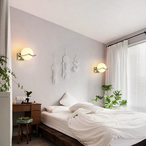 Amelie LED Wandleuchte Glaskugel E27 | Shiraki