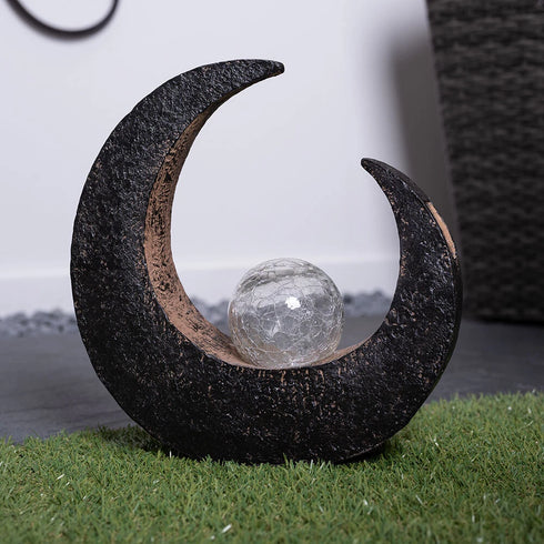 Noor LED Solar Mondsichel Gartenleuchte | Shiraki