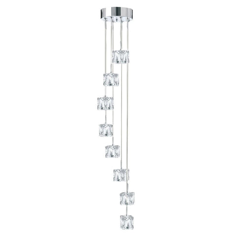 Sigrid LED Pendelleuchte Glas & Chrom Ø20 cm Hängelampe