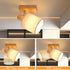 Axel LED Pendelleuchte Holz Stoff Wandstrahler Deckenlampe