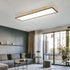 Maud LED Deckenleuchte Holzoptik 80 cm rechteckig weiß opal | Shiraki