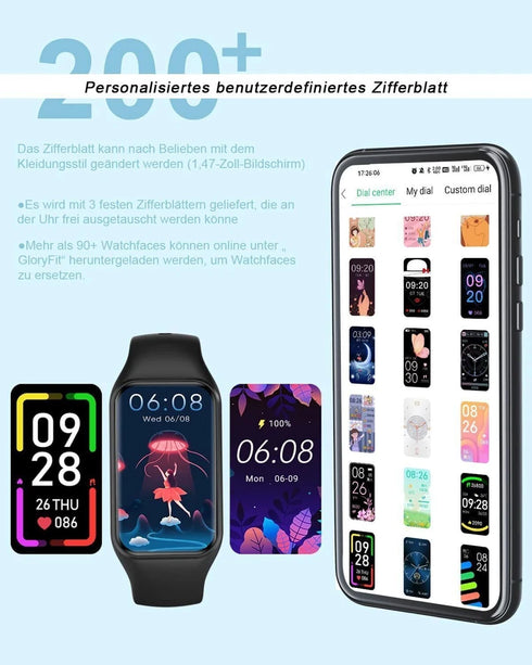 MindPulse Bluetooth Smartwatch Unisex Fitness Tracker Armbanduhr