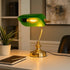 Clara Tischlampe Vintage E14 Grün Messing | Shiraki