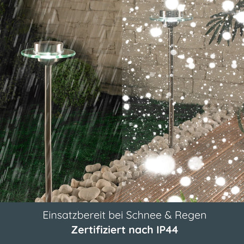 VelaLum Solar LED Gartenleuchte Edelstahl 50 cm | Shiraki