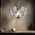 Eira Kristall-Pendelleuchte LED Blüten Acryl Chrom | Shiraki