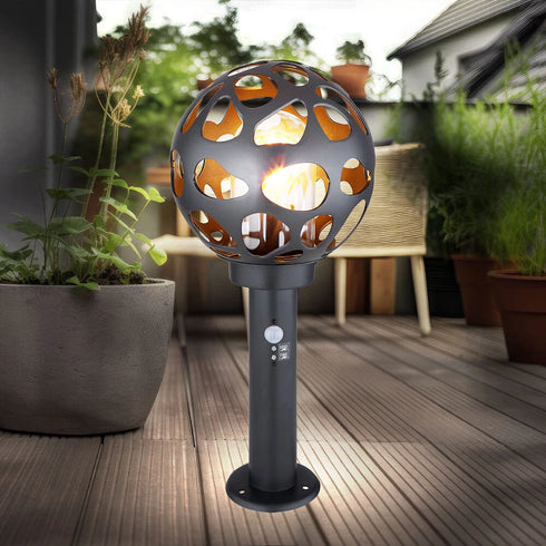 Noor Stehlampensockel LED E27 Bewegungsmelder 45 cm Außenlicht | Shiraki