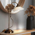 Amelia Tischlampe Antik E14 Glas Messing | Shiraki