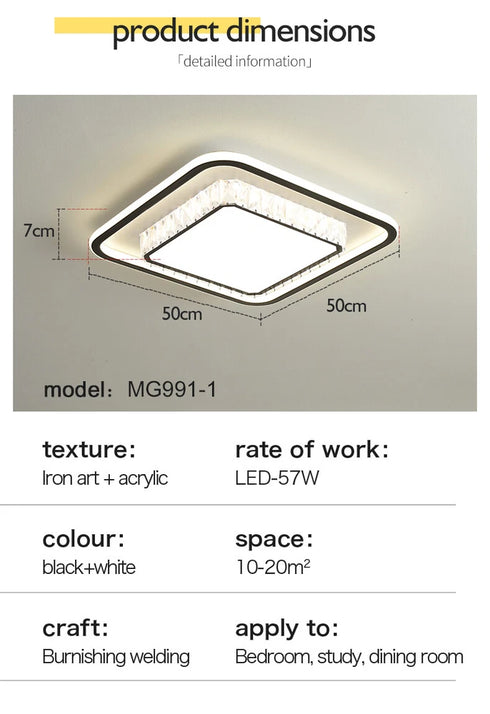 Viola LED Deckenleuchte dimmbar 57W mit Fernbedienung | Shiraki