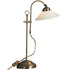 Amelia Tischlampe Antik E14 Glas Messing | Shiraki