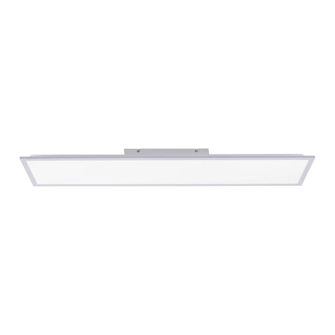 Brienne LED Deckenleuchte Flach Rechteckig Silber | Shiraki